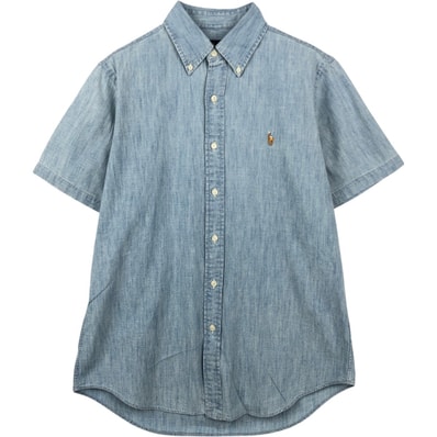 古着 ラルフローレン Ralph Lauren 半袖 ボタンダウンシャツ メンズM相当/eaa665112