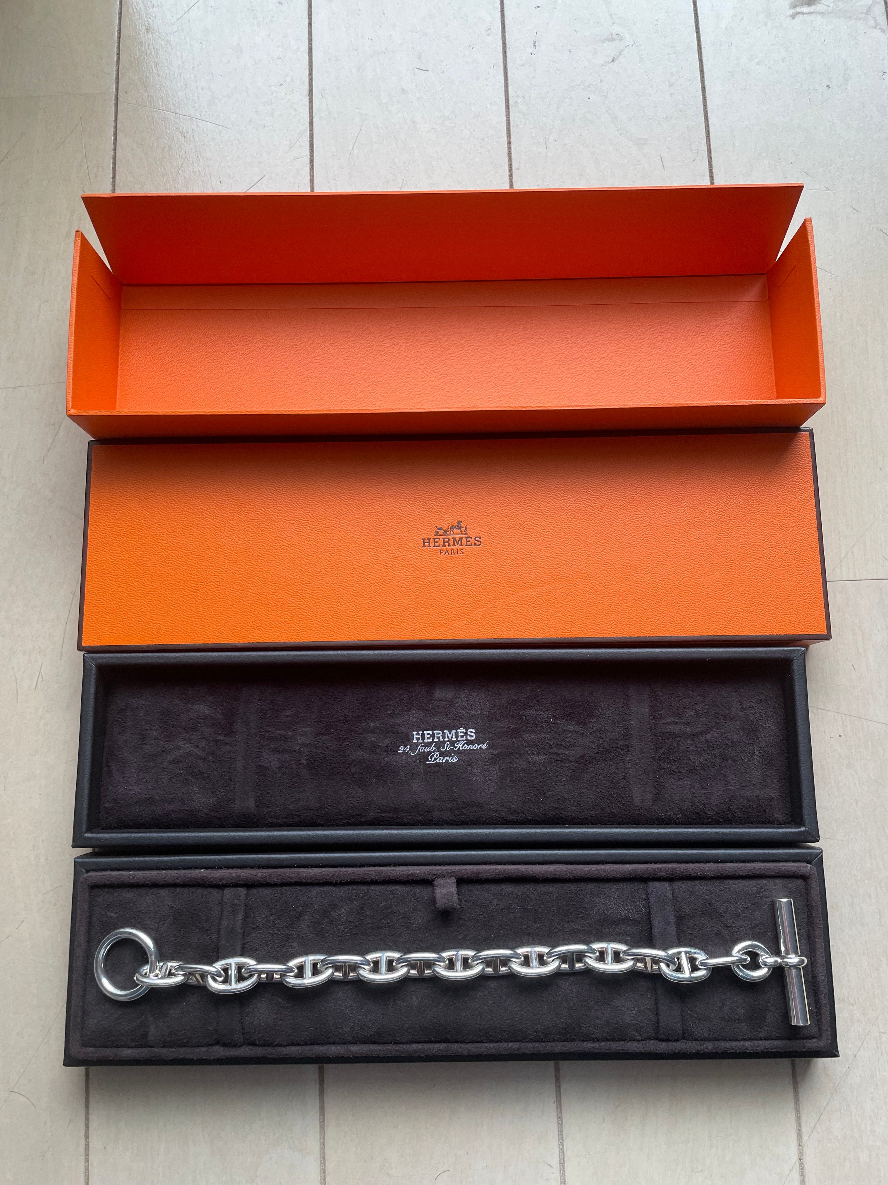 Hermes Chaine D'ancre MM Bracelet "Silver"