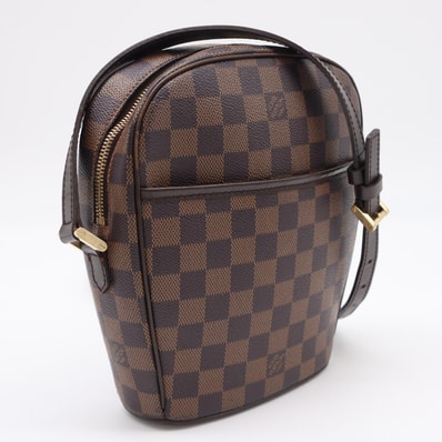 LOUIS VUITTON ルイ・ヴィトン ダミエ イパネマPM N51294 ショルダーバッグ ブラウン ベージュ コーティングキャンバス レザー レディース