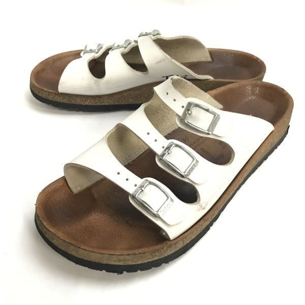 ドイツ製★Tula Licensed by BIRKENSTOCK/ビルケンシュトック★レザーサンダル【26.0/size:7/white/白】sneakers/Shoes/trainers◆UQ-664