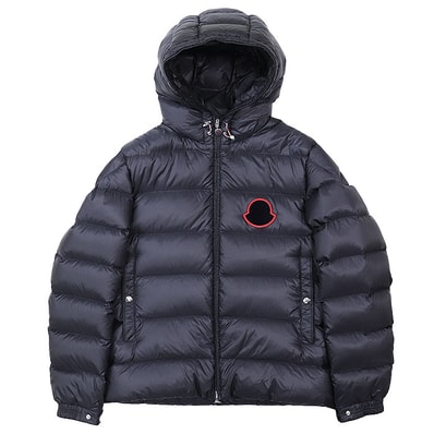 MONCLER モンクレール ダウンジャケット SASSIERE GIUBOTTO サシェール 2019年製 デカロゴ ワッペン ナイロン100% アウター メンズ サイズ 5 ネイビー 紺 モルドバ製