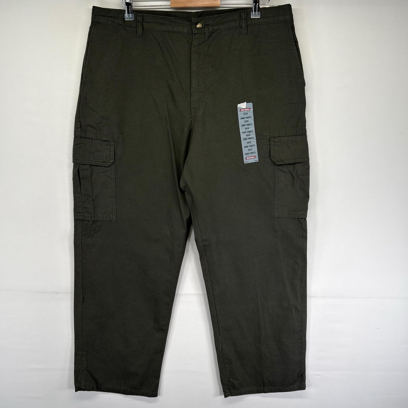 古着 美品 ディッキーズ Dickies パンツ カーゴパンツ タグ付き リップストップ 大きいサイズ w38 L30  グレー系 メンズ