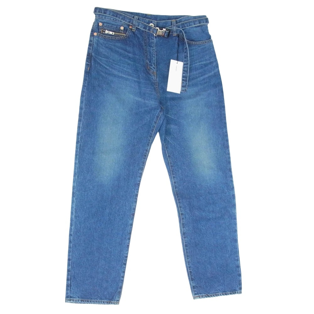 Sacai サカイ 23SS 23-06510 Straight Denim Pants ベルテッド ストレート デニムパンツ ジーンズ インディゴデニム インディゴブルー系 3【美品】【中古】