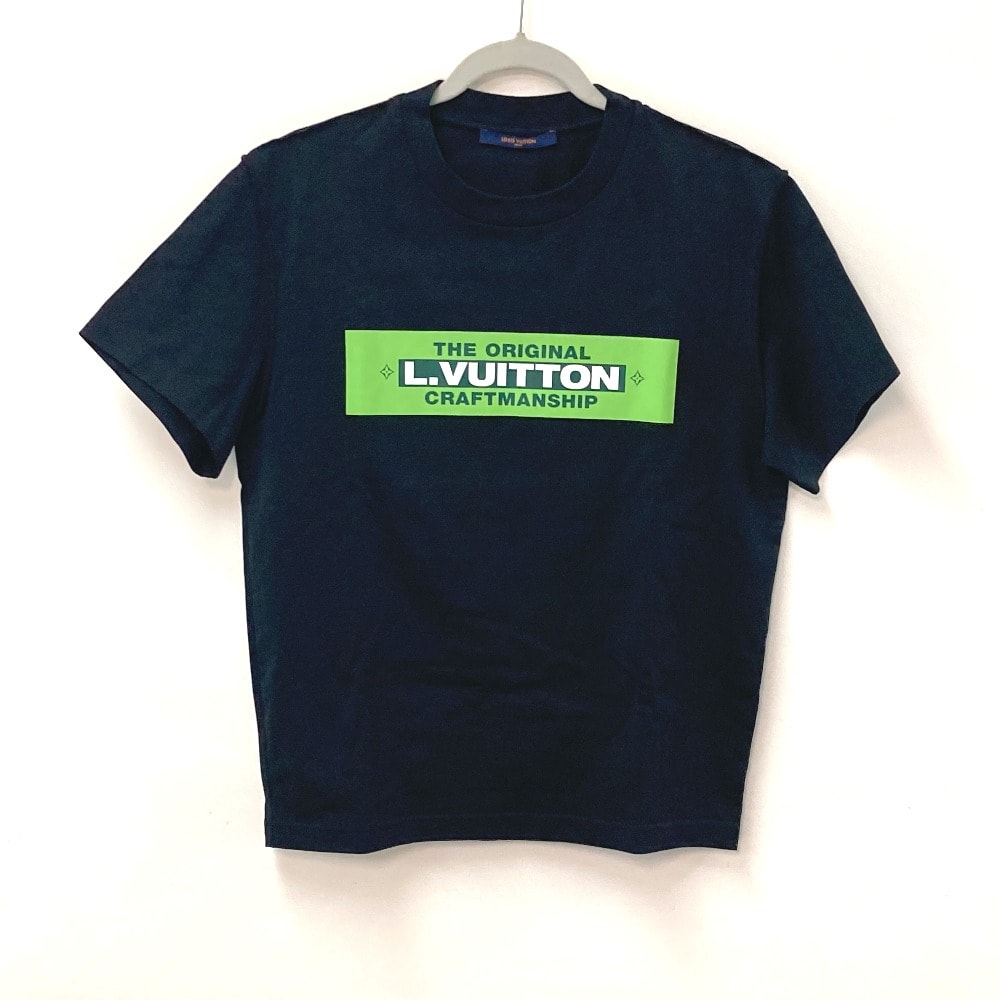 ルイヴィトン LOUIS VUITTON プリーテッド アパレル トップス 半袖Tシャツ コットン ブラック 美品