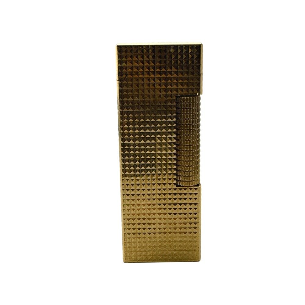 ダンヒル Dunhill ライター ダイヤモンドカット 喫煙具 タバコ ローラー式 ガスライター ゴールド