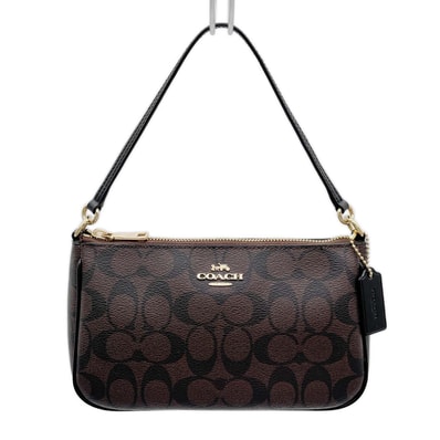 COACH コーチ シグネチャー ショルダーバッグ
2WAY ハンドバッグ F58321 PVCコーティングキャンバス レザー ブラウン レディース
【中古】