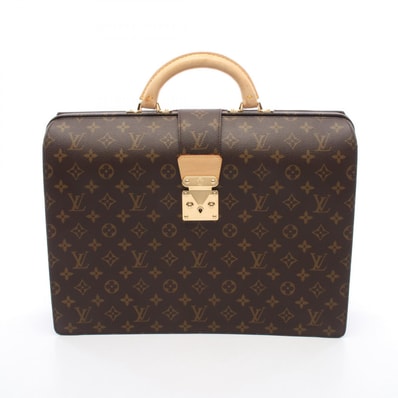 ルイ・ヴィトン LOUIS VUITTON セルヴィエット フェルモワール ブリーフケース バッグ PVCコーティングキャンバス レザー モノグラム メンズ ブラウン系 M53305 【中古】
