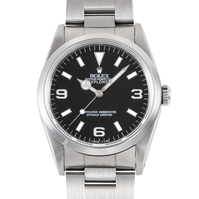 ROLEX ロレックス エクスプローラー1 X番 Tritium シングルバックル 横穴あり 14270 ステンレススチール【中古】
