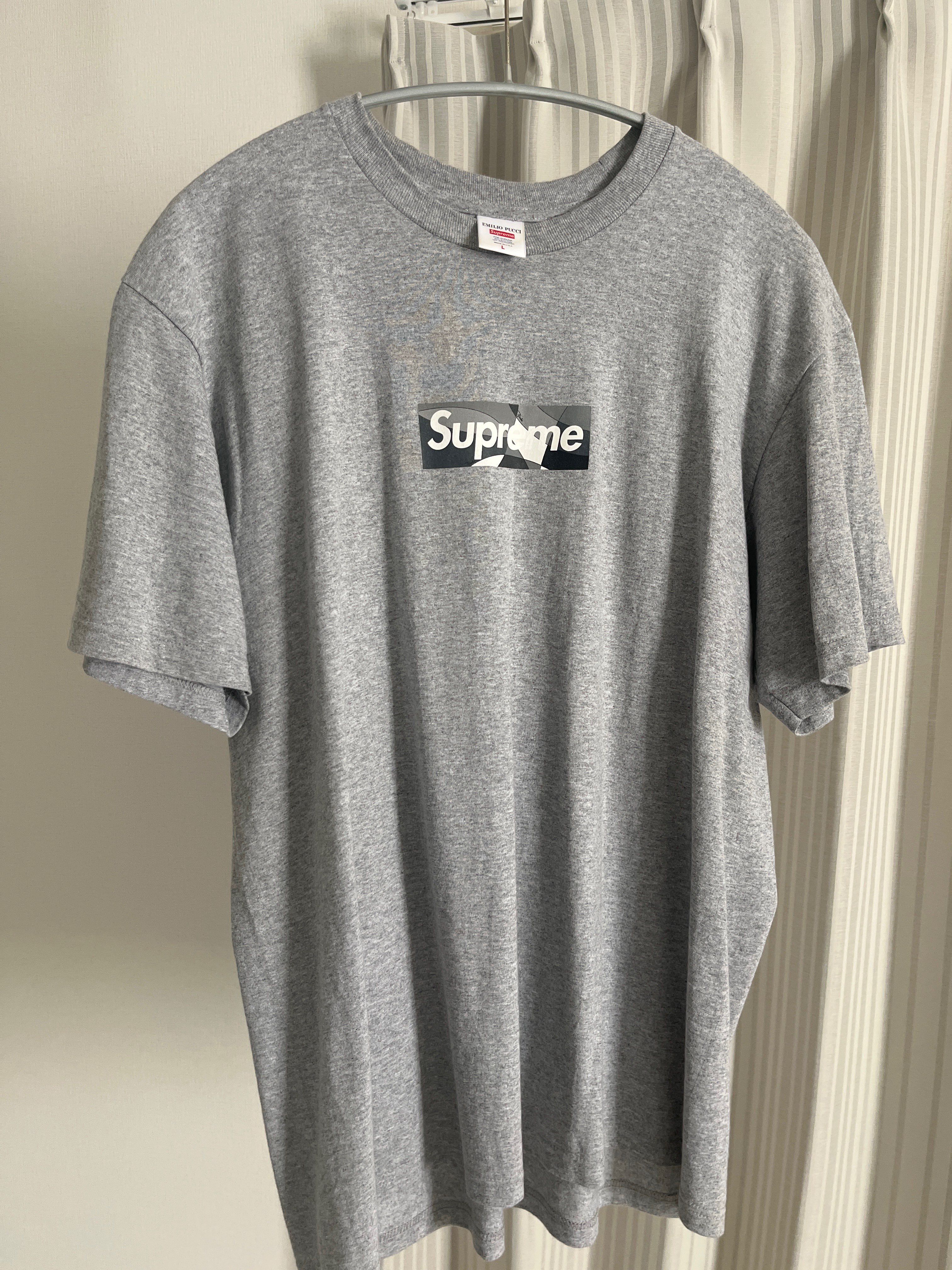 Supreme / Emilio Pucci® Box Logo Tee "Grey/Black"