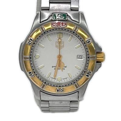 TAG HEUER タグホイヤー 腕時計 クオーツ 200 METERS ステンレプロフェッショナル ススチール アイボリー ベゼル緩い 995.713