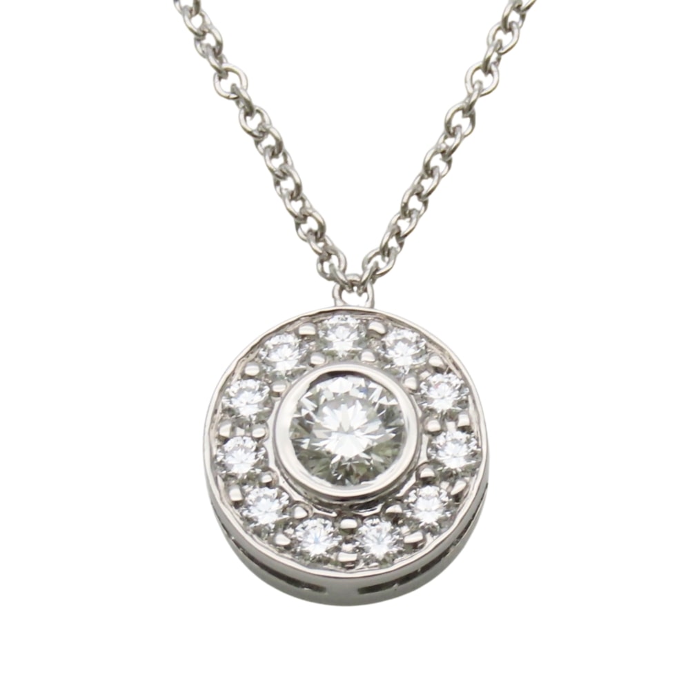 【中古】 ティファニー ネックレス サークレット Pt950 ダイヤモンド 約3.2g プラチナ ペンダント レディース 女性 TIFFANY&Co.
