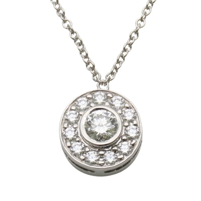 【中古】 ティファニー ネックレス サークレット Pt950 ダイヤモンド 約3.2g プラチナ ペンダント レディース 女性 TIFFANY&Co.
