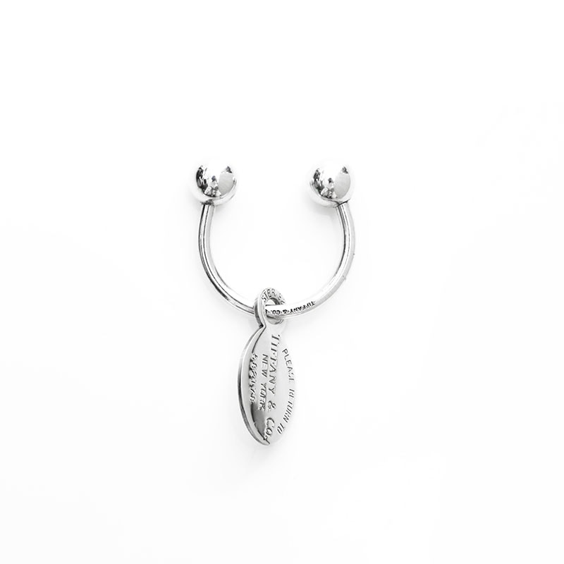 【最終値下げ】 ティファニー TIFFANY&Co. リターントゥ プレート 925 キーリング キーホルダー【中古】