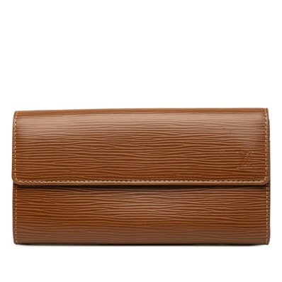 ルイ ヴィトン エピ ポルトフォイユ サラ 長財布 ロングウォレット M60321 カカオ ブラウン レザー メンズ LOUIS VUITTON 中古