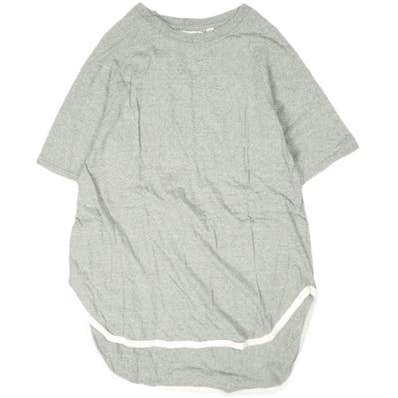 BEAMS BOY ビームスボーイ 日本製 ラグランラウンドヘムTシャツ 13-04-0184-654 ONE SIZE グレー 半袖 パイピング トップス g13935