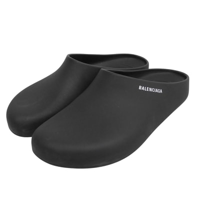 バレンシアガ POOL CLOSED SLIDE サンダル シューズ メンズ 黒 ブラック 27.5cm 8(UK)