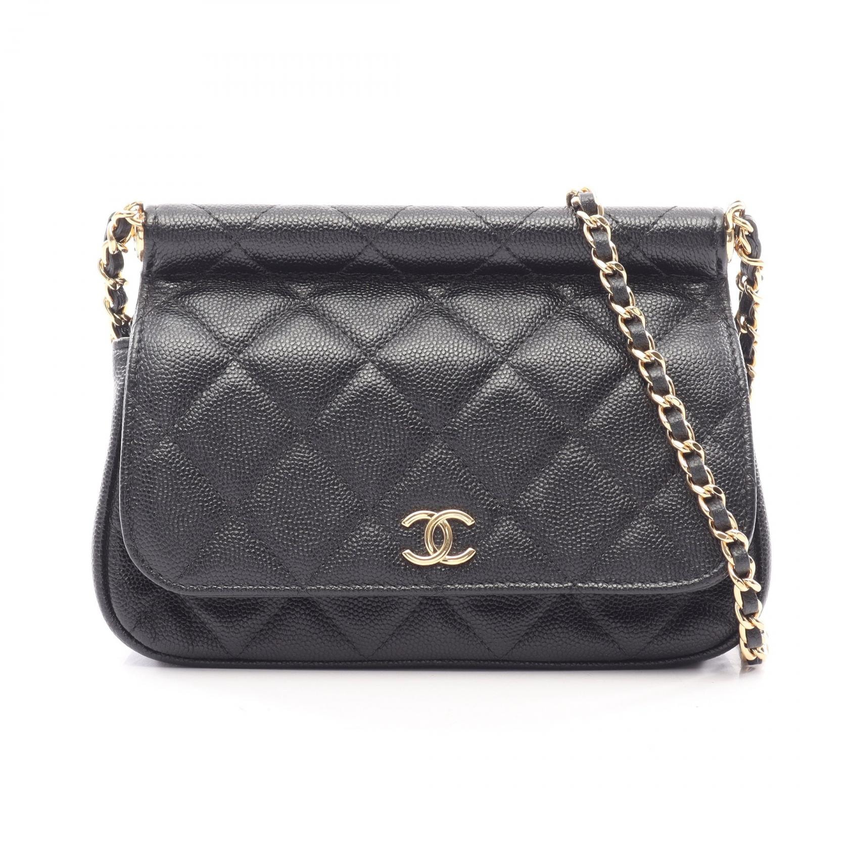 シャネル CHANEL マトラッセ ショルダーバッグ バッグ キャビアスキン(グレインドカーフ) レディース ブラック系 【中古】