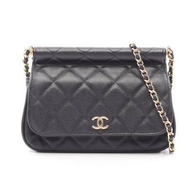 シャネル CHANEL マトラッセ ショルダーバッグ バッグ キャビアスキン(グレインドカーフ) レディース ブラック系 【中古】