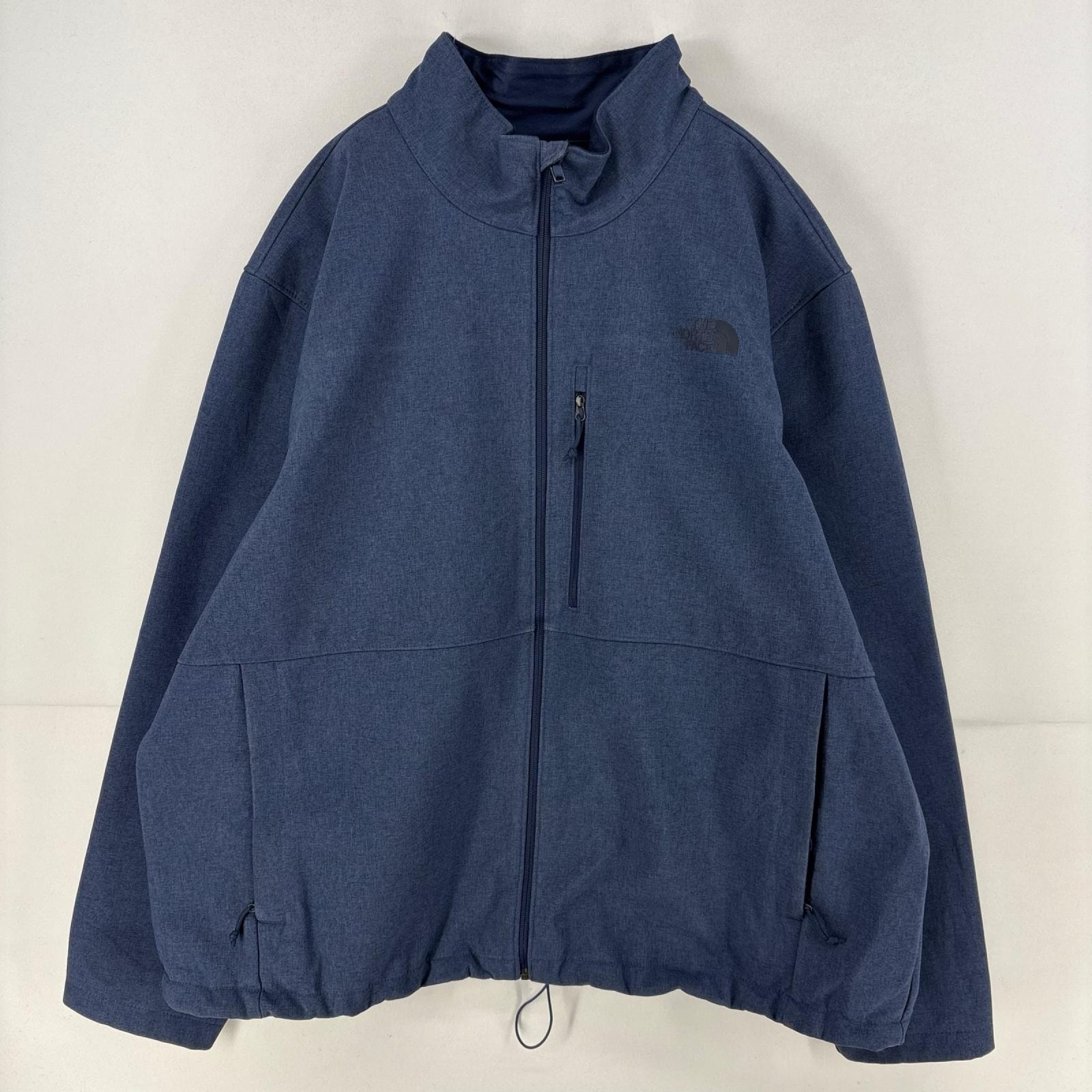 古着 ザ・ノースフェイス THE NORTH FACE ジャケット フルジップ フリースライナー ワンポイント ロゴ 3XL  ネイビー メンズ