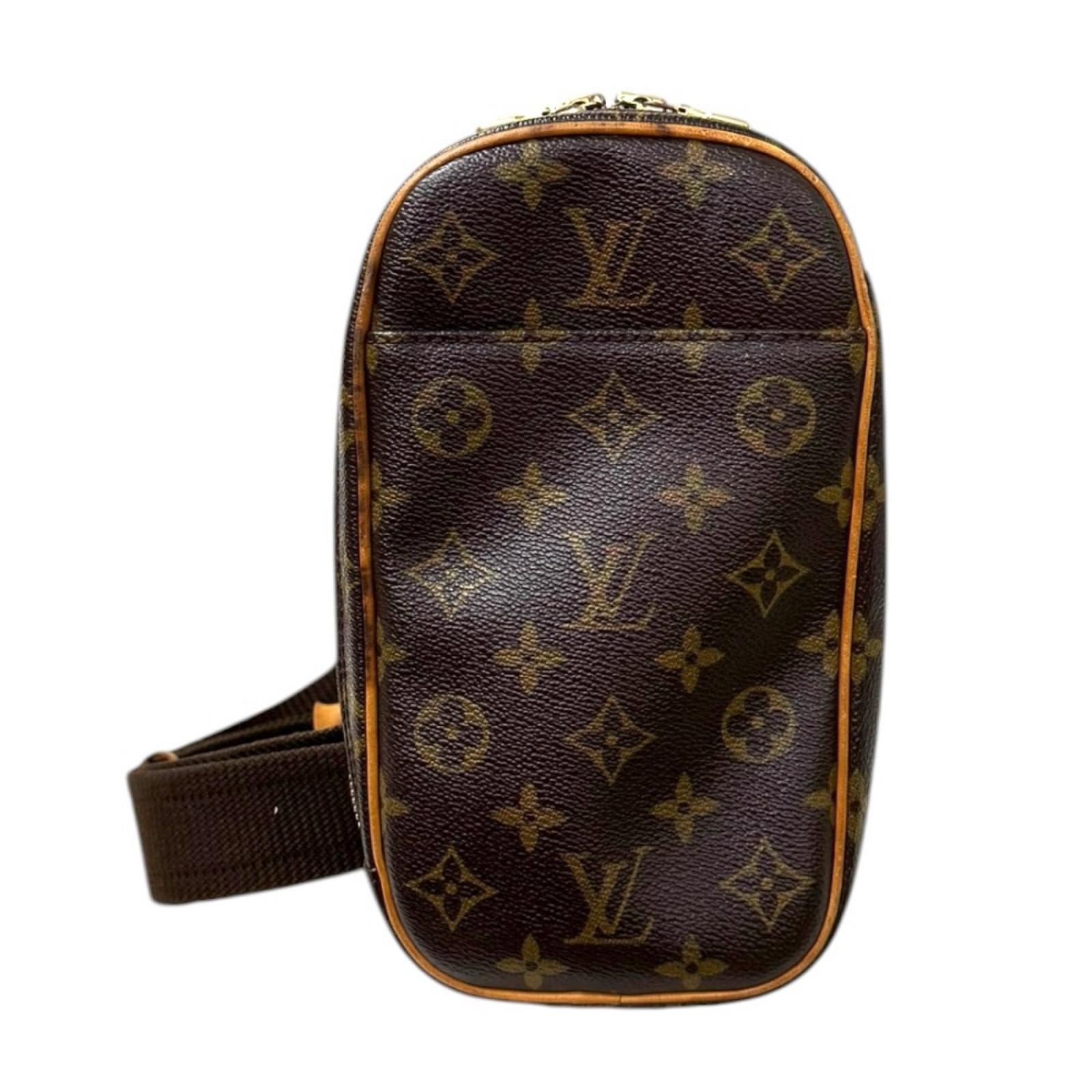 ルイヴィトン ポシェットガンジュ モノグラム ボディバッグ モノグラムキャンバス M51870 ブラウン ユニセックス LOUIS VUITTON 中古
