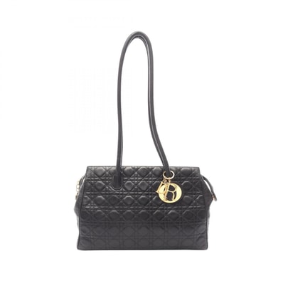ディオール Dior レディディオール カナージュ ショルダーバッグ バッグ レザー レディース ブラック系 【中古】