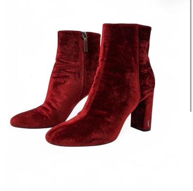 Saint Laurent velvet boots velor
