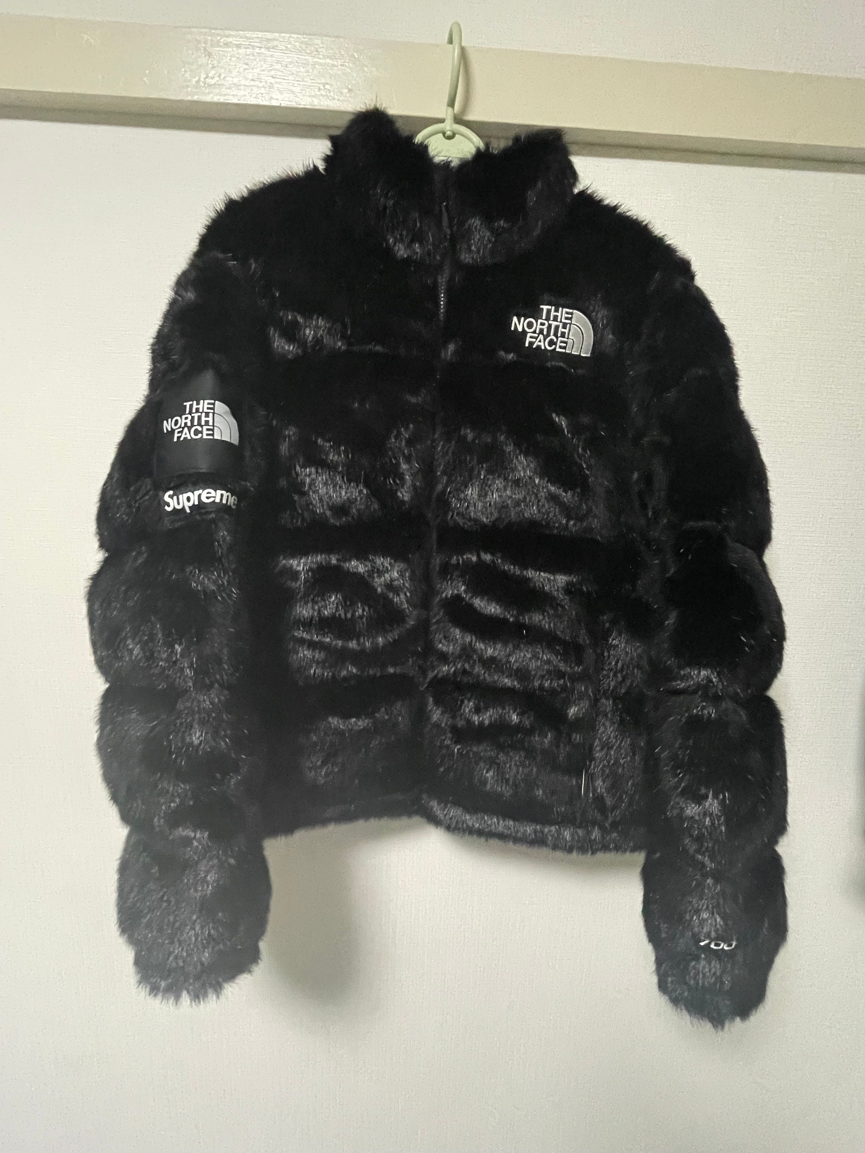 Supreme x The North Face Faux Fur Nuptse Jacket "Black"