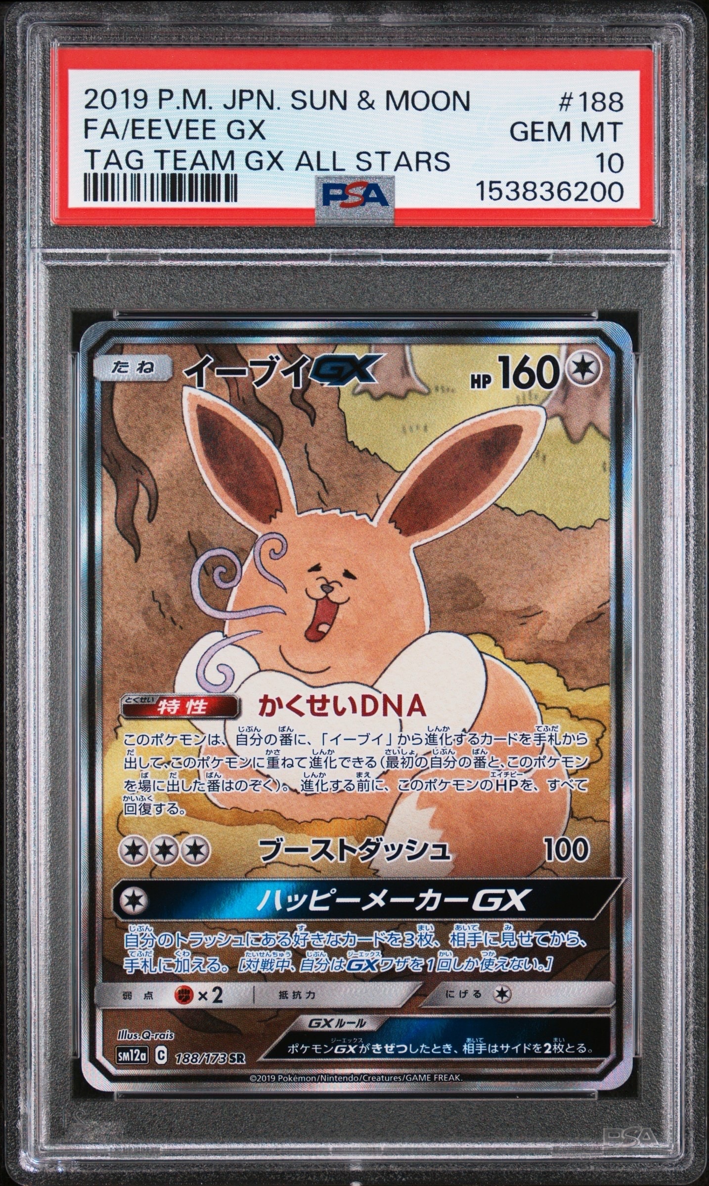 イーブイGX SR: SA[SM12a 188/173](ハイクラスパック「TAG TEAM GX