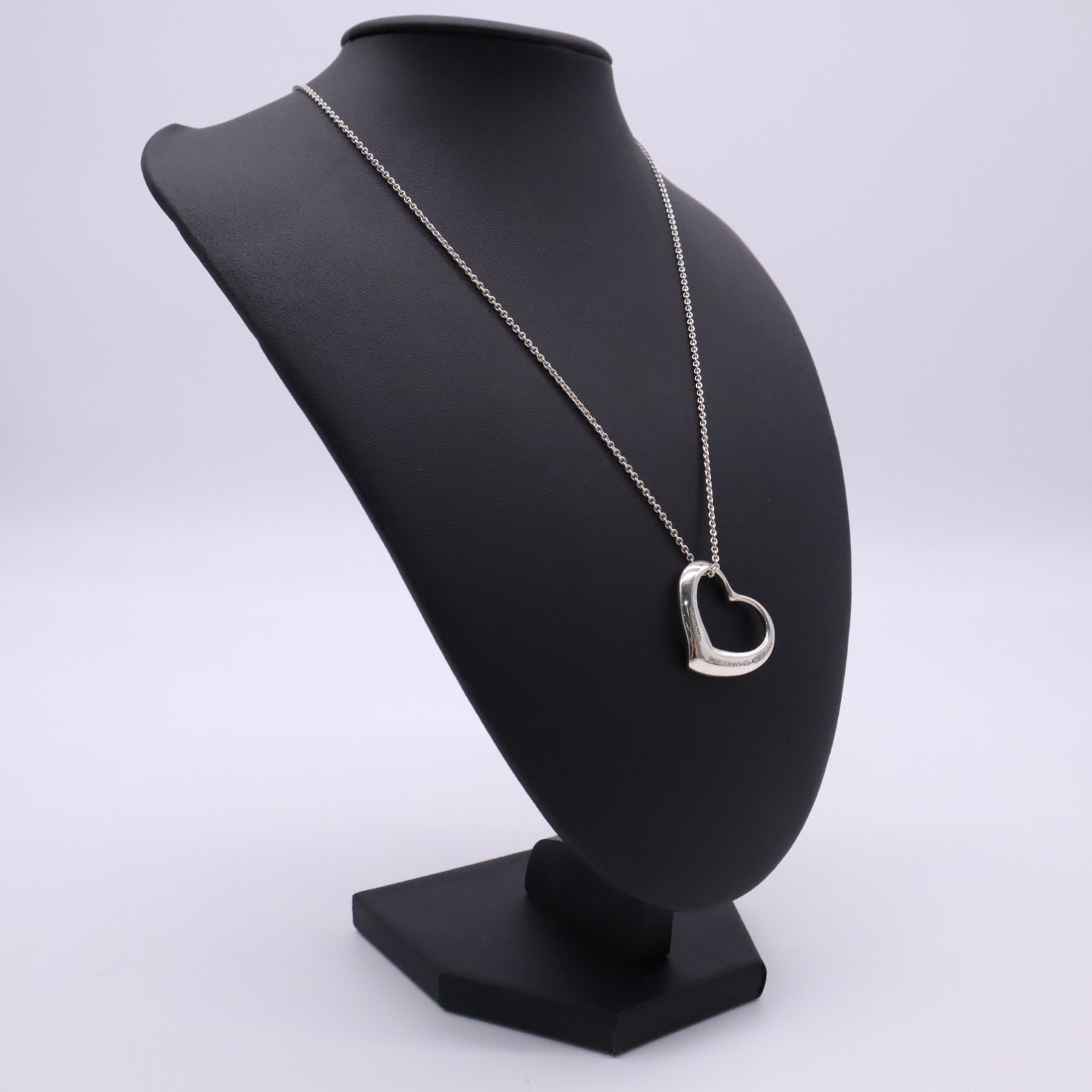 美品 TIFFANY&Co. ティファニー エルサ ペレッティ オープンハート ネックレス 925 - ネックレス シルバー シルバー レディース