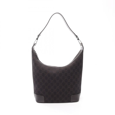 グッチ GUCCI GG柄 ショルダーバッグ バッグ キャンバス レザー レディース ブラウン系 143744 【中古】