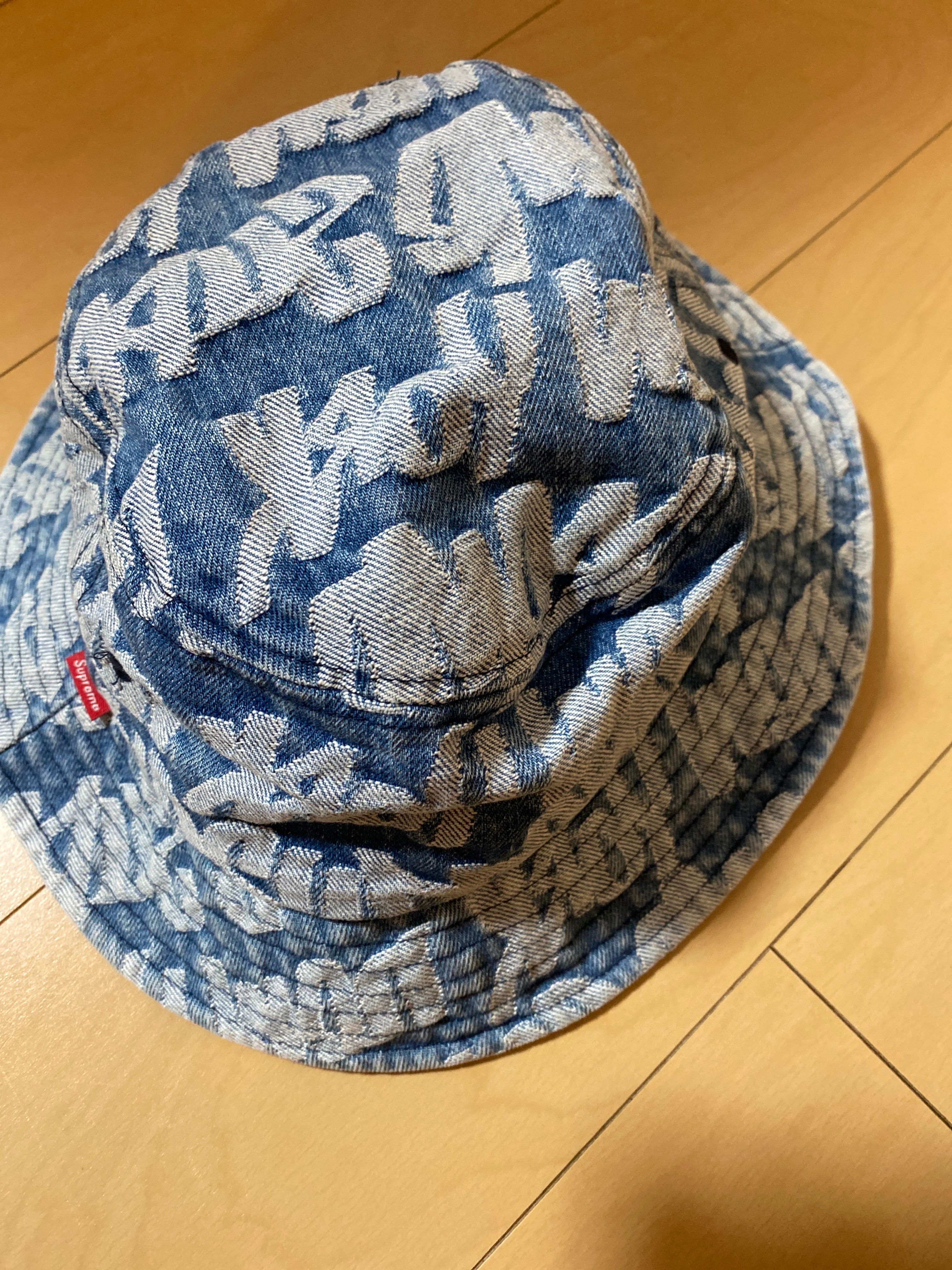Supreme Fat Tip Jacquard Denim Crusher "Blue"