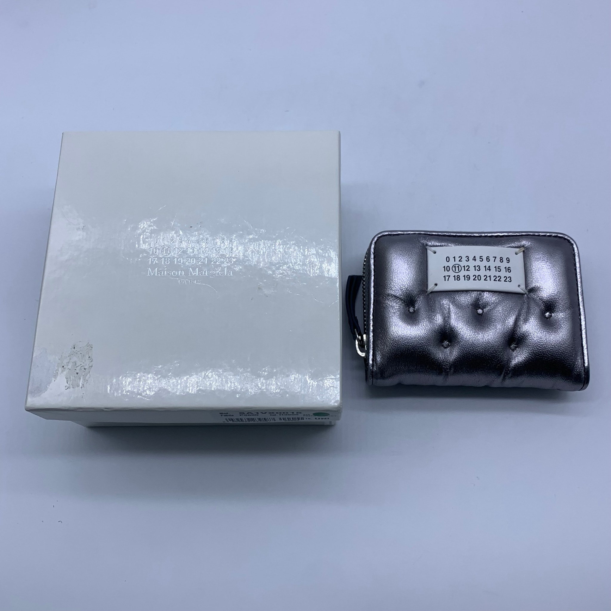 Maison Margiela Glam Slam Embroidered Coin Holder "Metallic Gray"