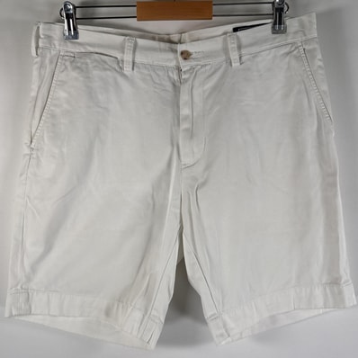 古着 90's/90年代 ポロバイラルフローレン Polo by Ralph Lauren ショートパンツ チノパン ポロチノ ジップアップ w34 ホワイト メンズ