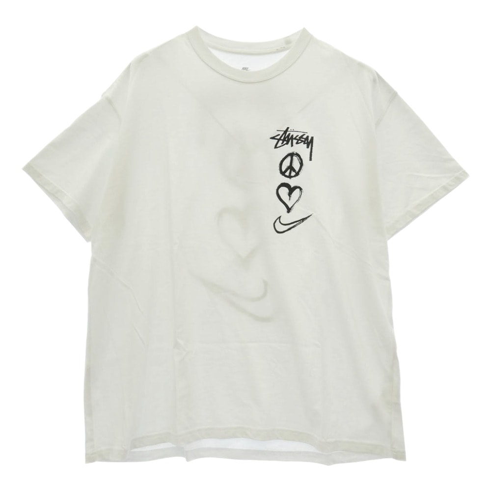 NIKE ナイキ Tシャツ DM4942-121 × STUSSY NRG SS Tee ステューシー ロゴ プリント Tシャツ 半袖  カットソー ホワイト系 XXL【中古】