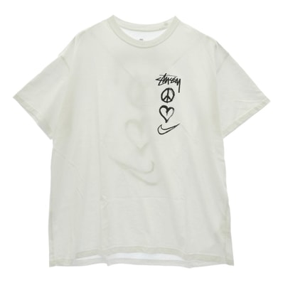 NIKE ナイキ Tシャツ DM4942-121 × STUSSY NRG SS Tee ステューシー ロゴ プリント Tシャツ 半袖 カットソー ホワイト系 XXL【中古】