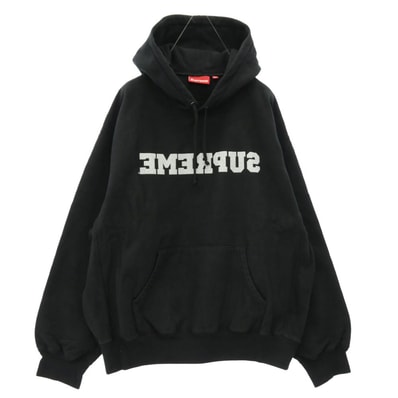 Supreme シュプリーム パーカー 25SS Reverse Hooded Sweatshirt リバース フーデッド スウェットシャツ フーディー パーカー ブラック系 L【美品】【中古】