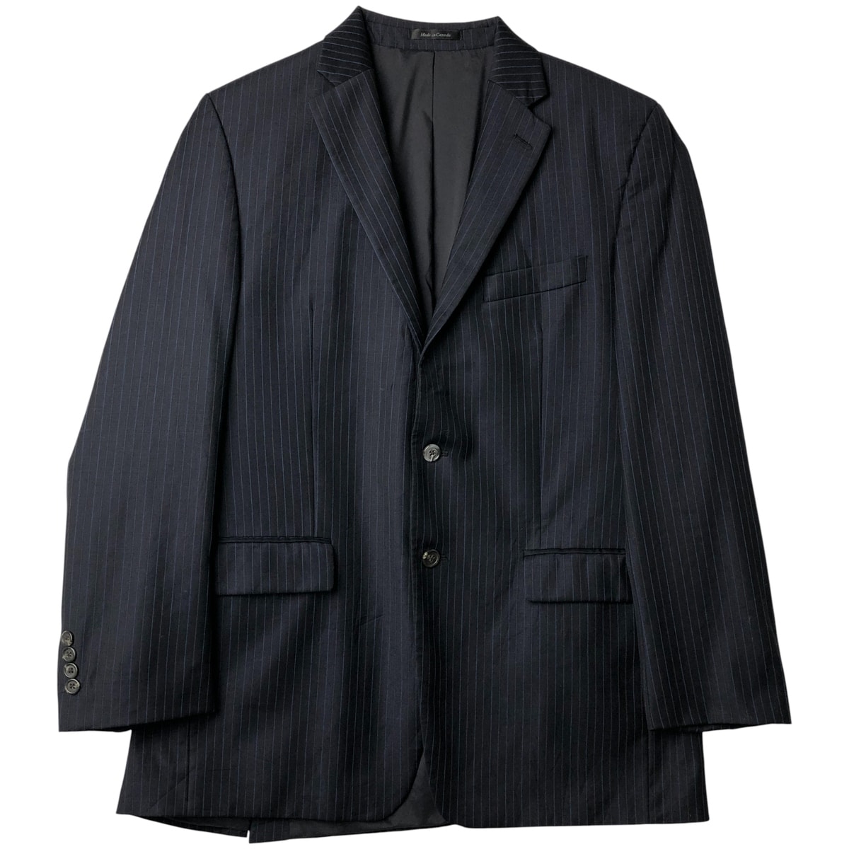 古着 ラルフローレン Ralph Lauren LAUREN ローレン ストライプ柄 ウールテーラードジャケット カナダ製 メンズM相当/eaa459671