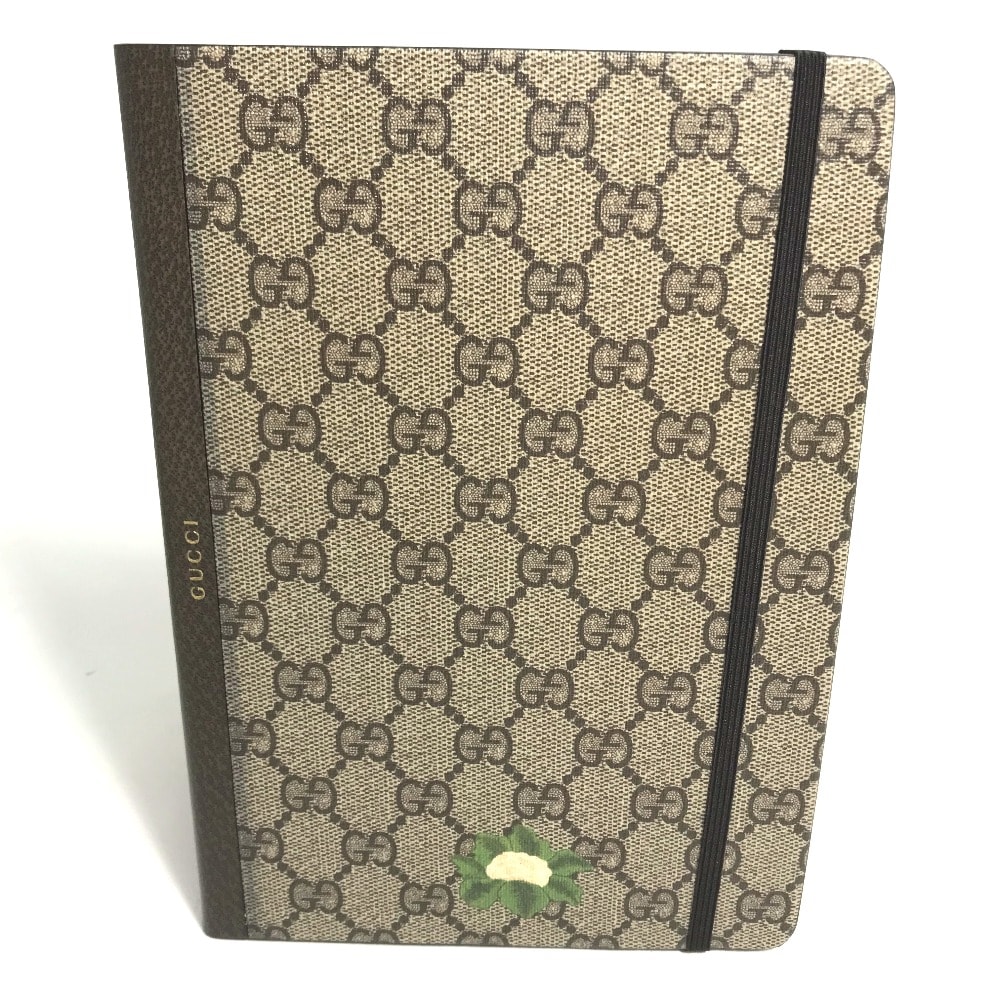 グッチ GUCCI GG ノートブック ステーショナリー ノートブック PVC ベージュ 未使用