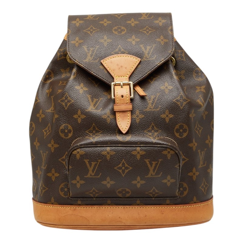 ルイ ヴィトン モノグラム モンスリMM リュック バックパック M51136 ブラウン PVC レザー レディース LOUIS VUITTON 【中古】
