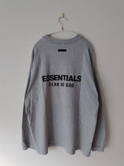 FEAR OF GOD Essentials Jersey Long Sleeve T-Shirt "Light Heather Gray"