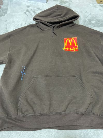 Travis Scott Cactus Jack x McDonald's Cactus Pack Sticker Hoodie "Brown"