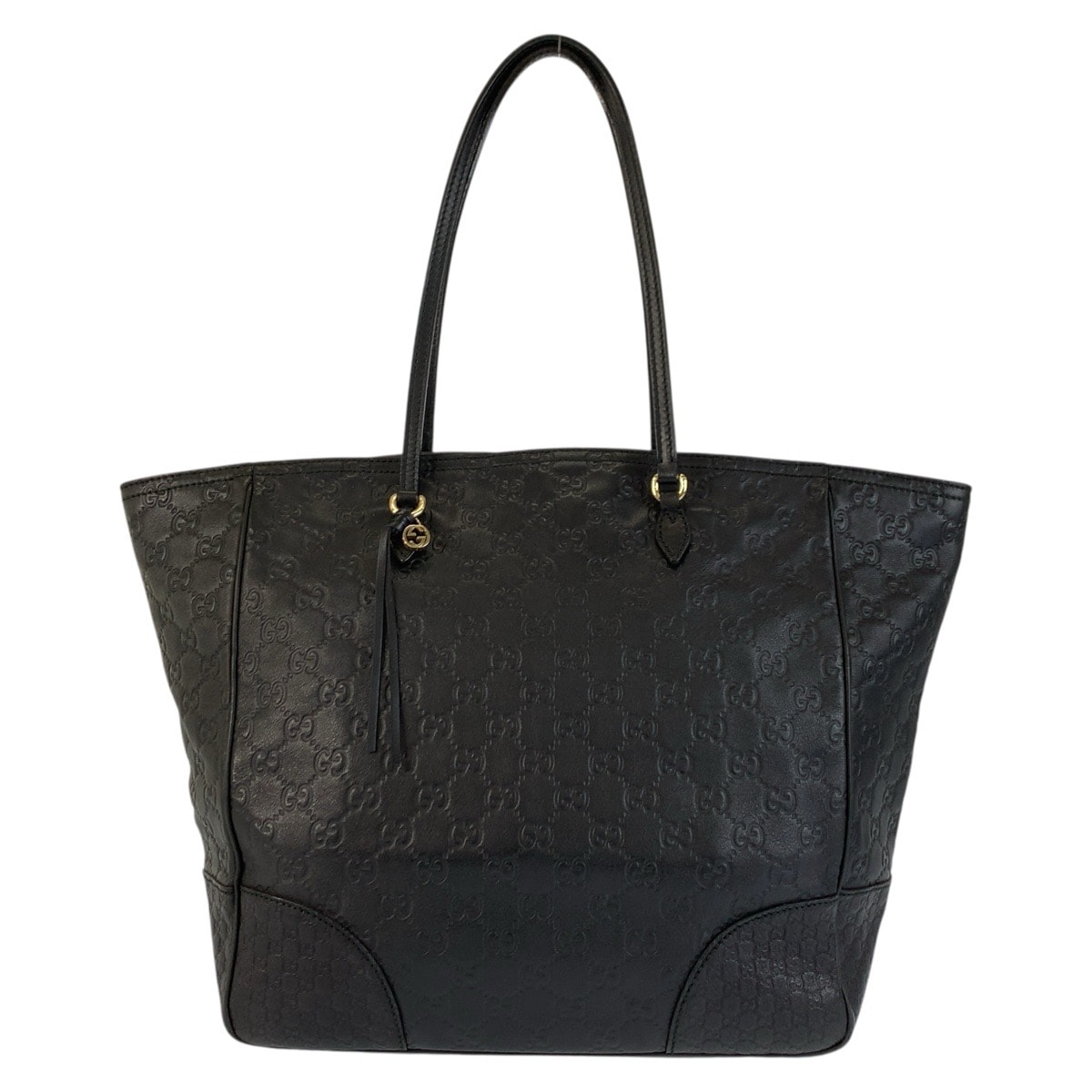 美品 GUCCI グッチ グッチシマ ブラック 黒 ゴールド金具 レザー トートバッグ ショルダーバッグ 600834 【中古】