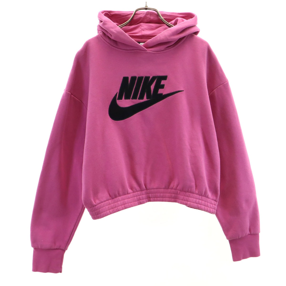NIKE ナイキ 長袖 ショート丈 スウェットパーカー L ピンク