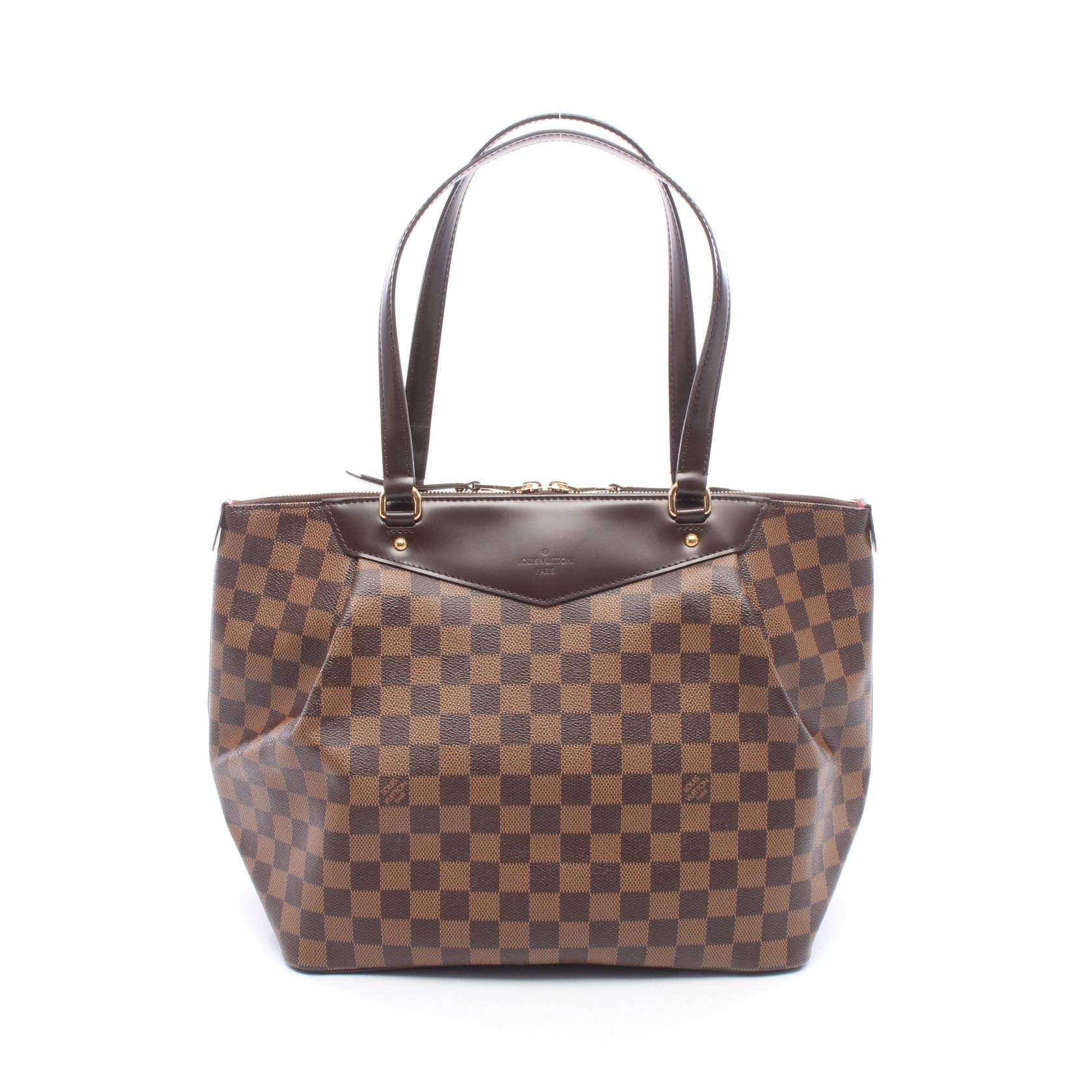 ルイ・ヴィトン LOUIS VUITTON ウエストミンスターGM ダミエエベヌ トートバッグ バッグ PVCコーティングキャンバス レザー レディース ブラウン系 N41103 【中古】
