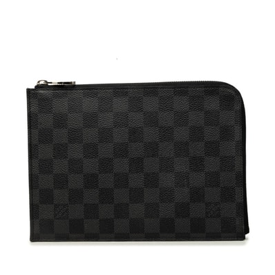 ルイ ヴィトン ダミエグラフィット ポシェットジュールPM クラッチバッグ N63278 グレー PVC メンズ LOUIS VUITTON 中古