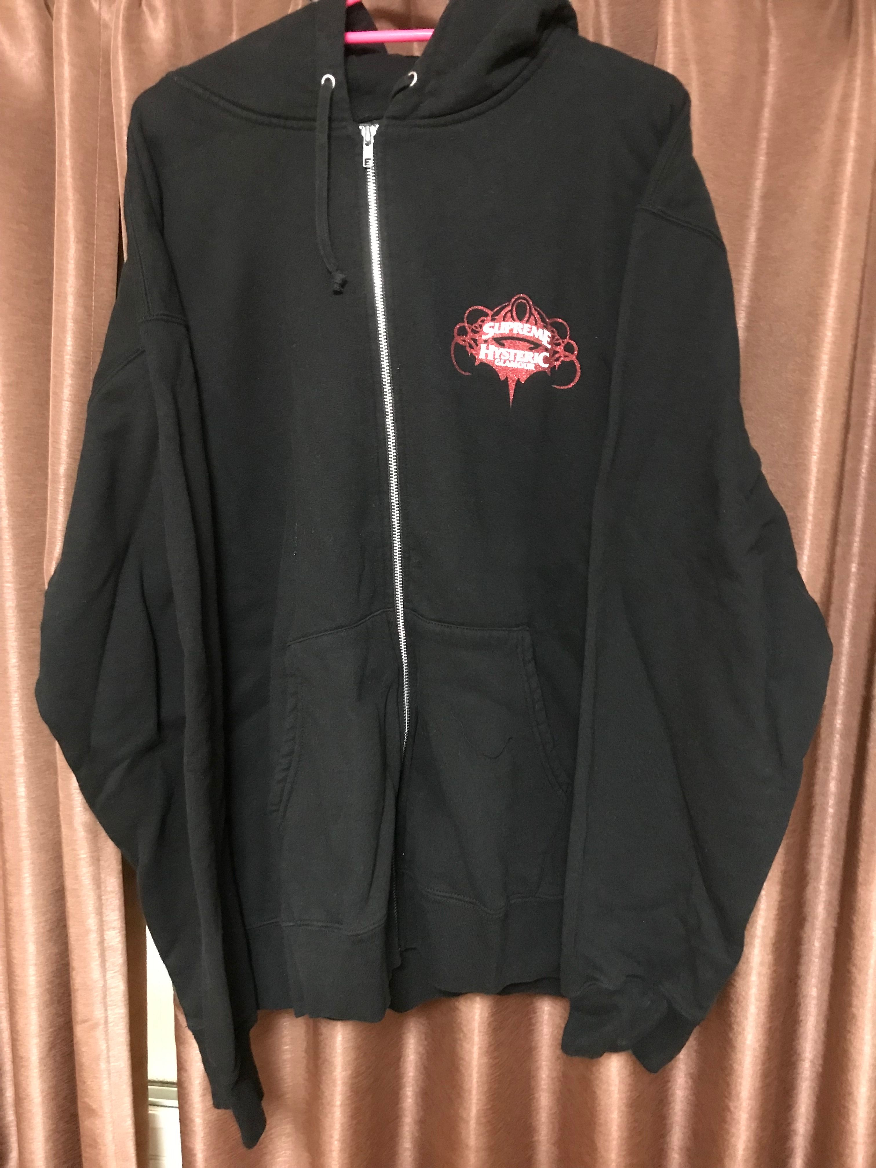 Supreme x HYSTERIC GLAMOUR Zip Up Hooded Sweatshirt "Black"