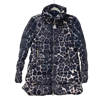 モンクレール MONCLER トルセッテ レオパード ダウンコート グレー系 美品
