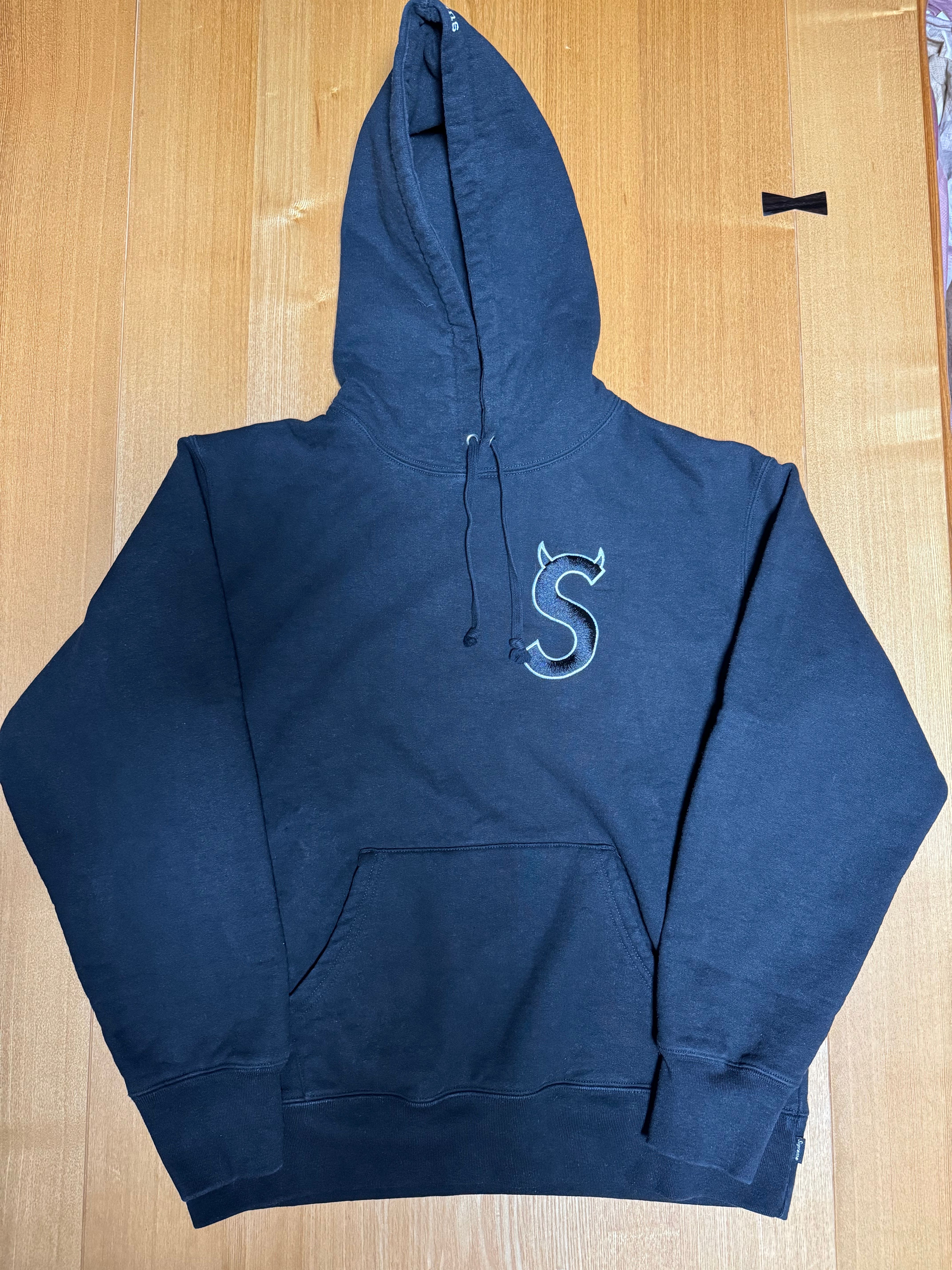Supreme S Logo HoodedSweatshirt "Black"