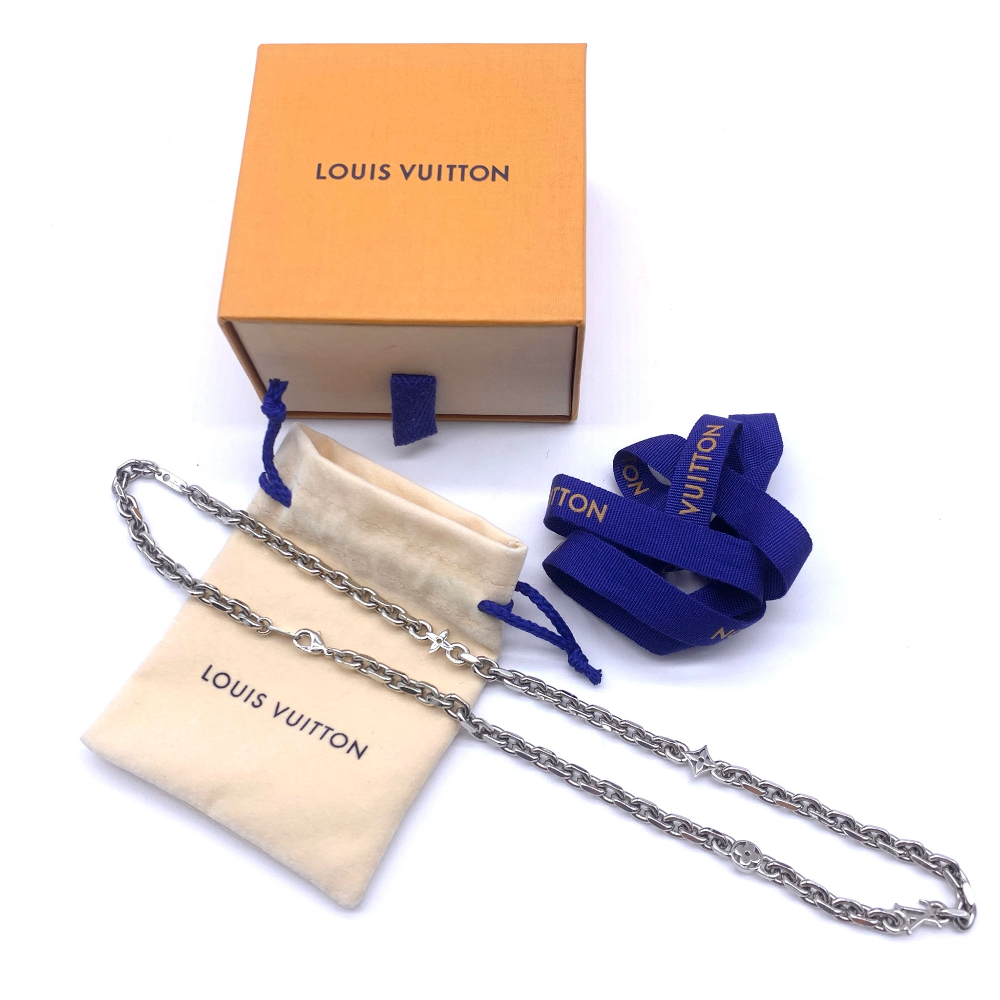 Louis Vuitton LV Cable Necklace "Silver"