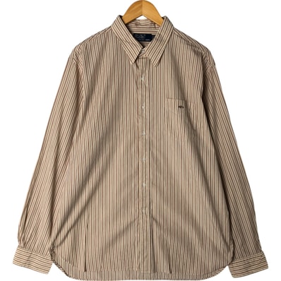 古着 ラルフローレン Ralph Lauren POLO by Ralph Lauren 長袖 コットンストライプシャツ メンズXL相当/eaa551974